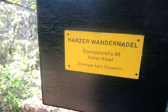 Hoher Kleef Rübeland Harzer Wandernadel Nr. 88