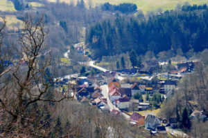 Böser Kleef Harzer Wandernadel 64 Blick auf Altenbrak