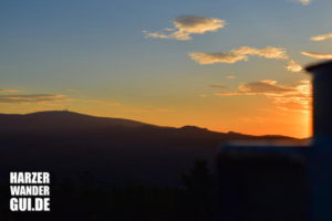 Brocken vom Kaiserturm WR bei Sonnenuntergang